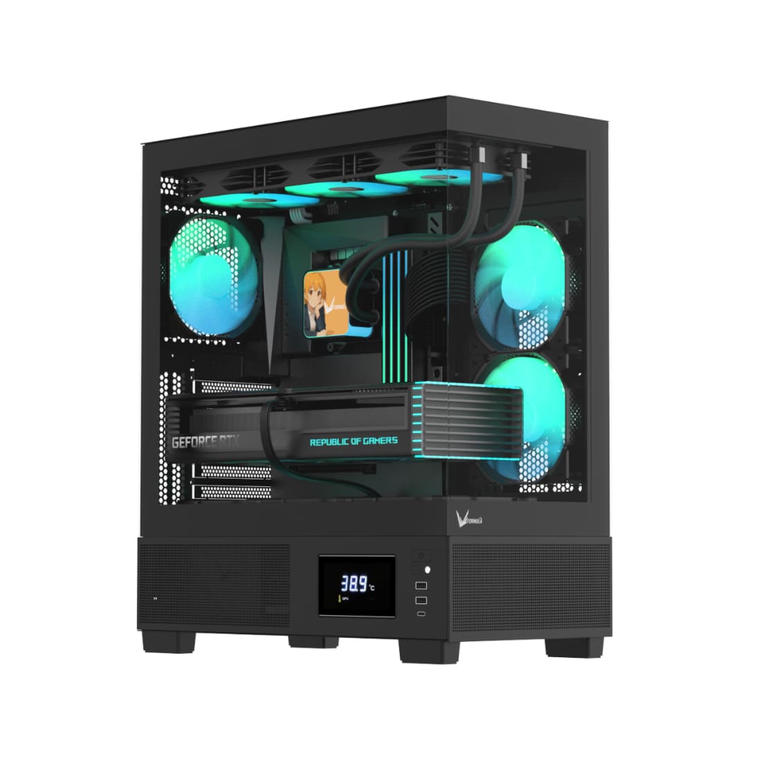 Компьютерный корпус Formula V Crystal E1 Floe Black без Б/П